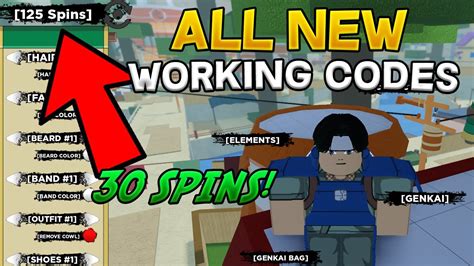 ALL NEW WORKING CODES TO GET SPINS IN SHINOBI LIFE YouTube