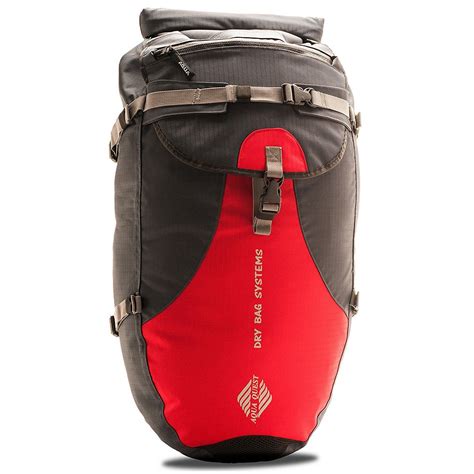 Aqua Quest Stylin 100 Waterproof Dry Bag Backpack 30 L Gray Red