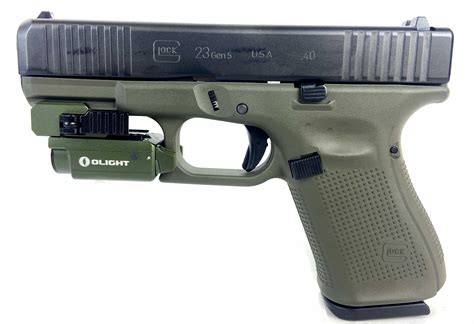 Lot Glock 23 Gen 5 Od Green Semi Automatic Pistol