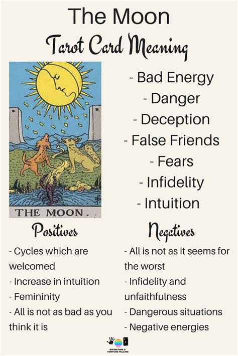 No one is immune to the influence of the moon. Future Tarot Meanings: The Moon — Lisa Boswell