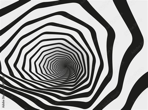 Hypnotic Swirl Tunnel Spiral Striped Geometric Funnel Hypnotic