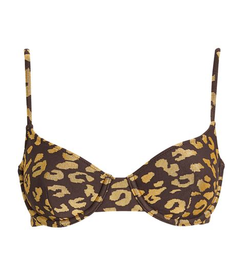 Solid And Striped Leopard Print Ginger Bikini Top Harrods Cy