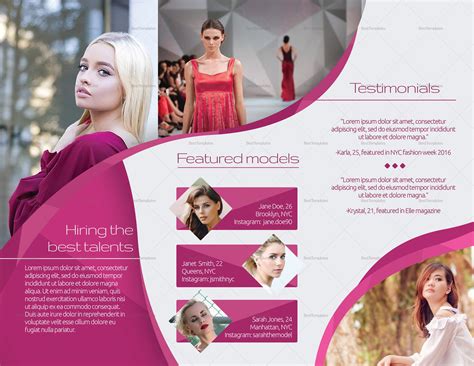 Creative Modelling Agency Brochure Design Template In Psd Word
