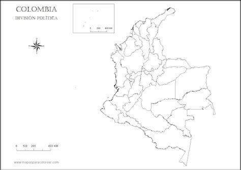 Mapa De Colombia Y Su Division Politica Para Colorear Imagui