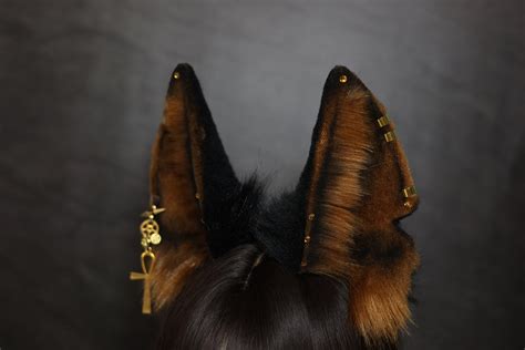 Realistic Anubis Wolf Ear Headbandemulational Beast Earfaux Etsy
