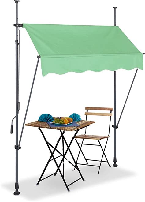 Amazonde Relaxdays Klemmmarkise 400 Cm Breit Höhenverstellbar Ohne Bohren Uv Beständig