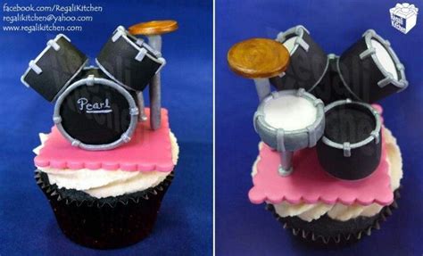 Drum Cupcake Drums Cupcakes Fondant Cupcakes Cupcake Cakes Themed