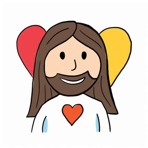 Premium Ai Image Kids Drawn Jesus Christ Drawing