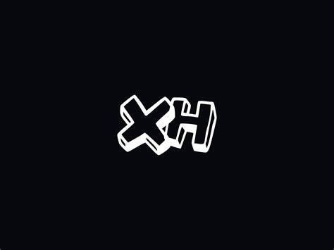 Monogram Xh Logo Letter Minimal Xh Colorful Logo Design 21496875
