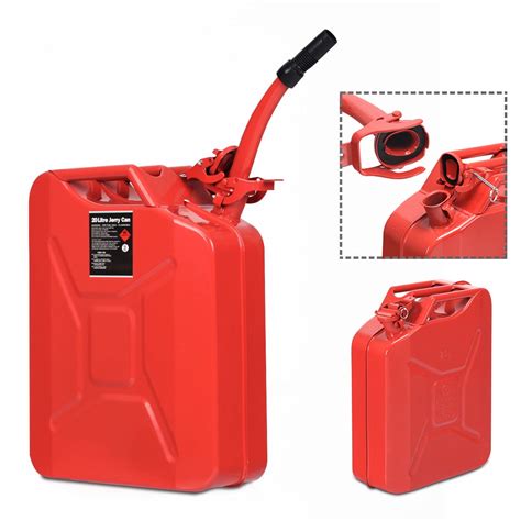Oil And Spout Diesel Petrol Red 20 Litre Metal Jerry Can For Fuel Gas
