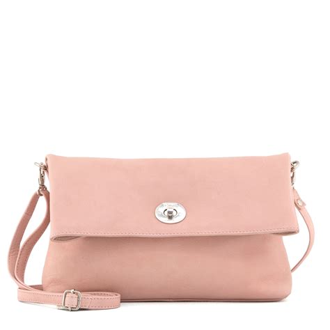 The Lowry Blush Leather Evening Bag Leather Evening Bags Leather