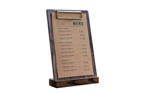 buy wooden table menu stand with clip wood sign holder standing clipboard wooden retail sign