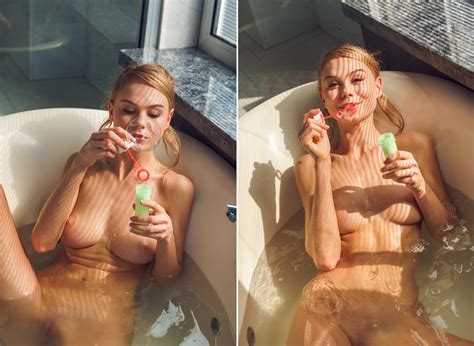 Blowing Bubbles In Bath Porn Pic