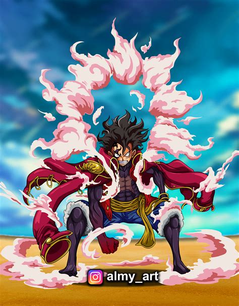 Luffy bites a small hole in his thumb to the bone, and inflates his skeletal system. overview for almighal