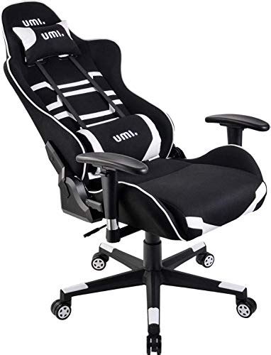 Bürostuhl, schreibtischstuhl mit hoher rückenlehne, ergonomischer bürostuhl aus mesh, drehstuhl, chefsessel mit kopfstütze und klappbarer armlehne. UMI Gaming Stuhl Bürostuhl Schreibtischstuhl ...