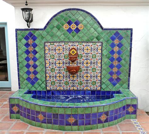 Wall Fountain Using Mexican Tiles By Kristi