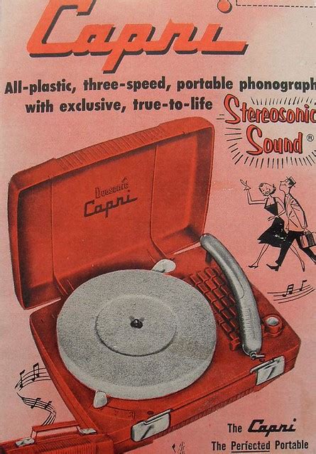 1950s Capri Record Player Turntable Vintage Advertisement