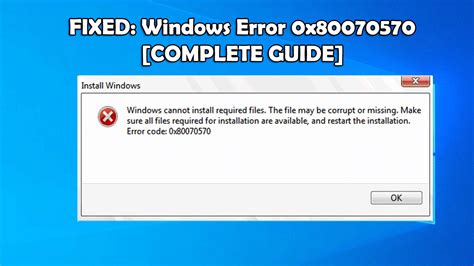 Windows Cannot Install Required Files The File May Be Corrupt Or