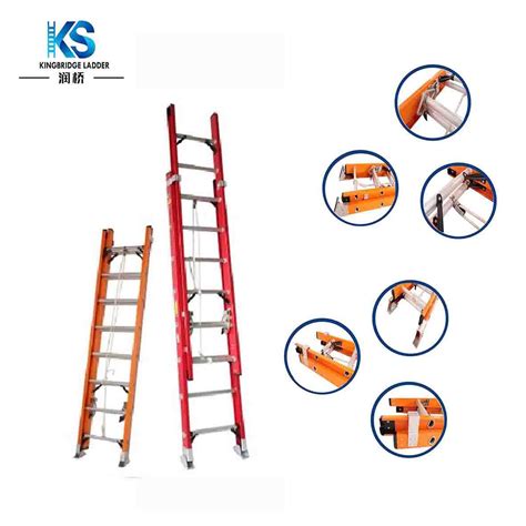 Telescopic Ladder Fiberglass D Rung Step Ladder Extension Ladder