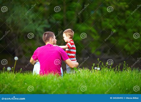 Father And Son Relationships Colorful Nature Stock Photo Image Of