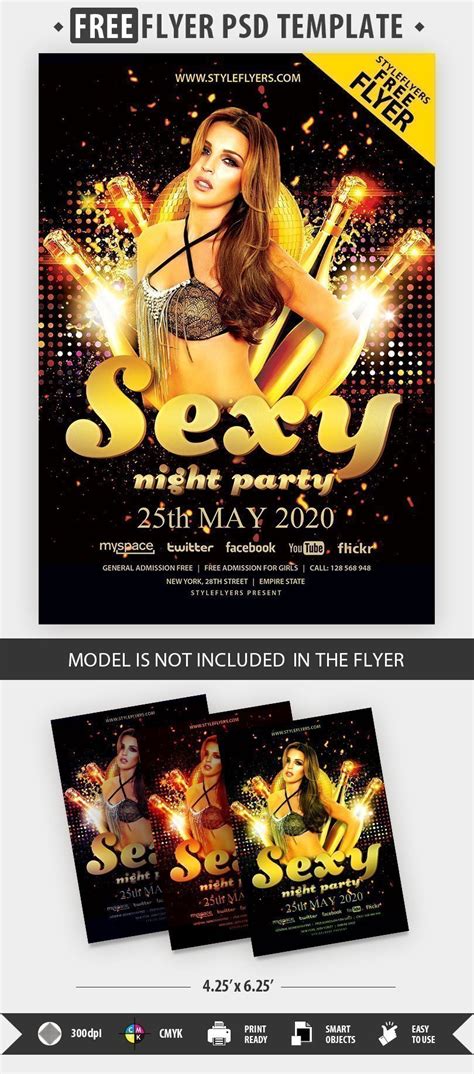 Sexy Night Party Free Psd Flyer Template Free Download 35695 Styleflyers