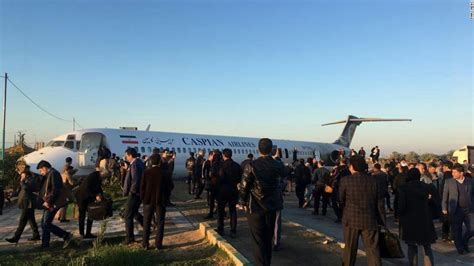 Caspian Airlines Crash Iranian Plane Skids Off Runway Onto Road Cnn