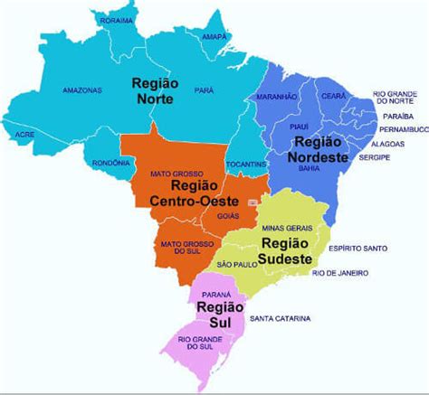 Mapa Estados Brasil Mapa
