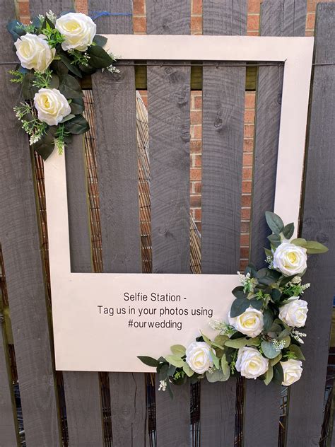 Personalised Selfie Frame Floral Selfie Frame Flower Frame Etsy Uk