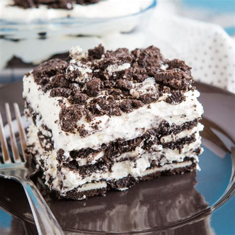 easy no bake cookies and cream oreo icebox cake the busy baker
