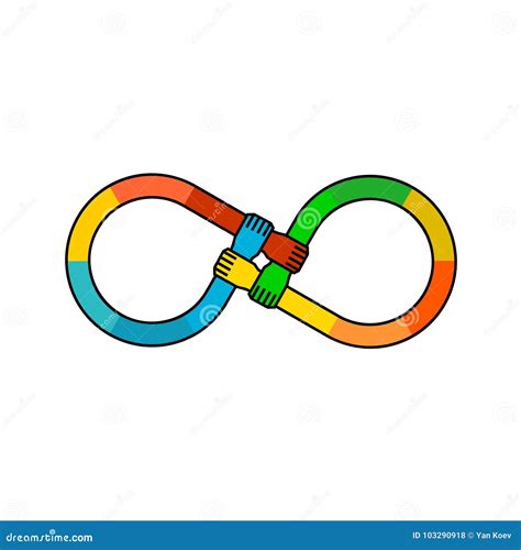 Hands Infinity Logo Stock Vector Illustration Of Color 103290918