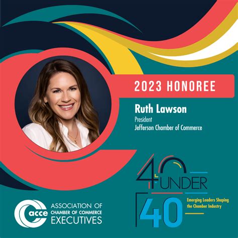 Ruth Lawson Named Forty Under 40 By The Association Of Chamber Of