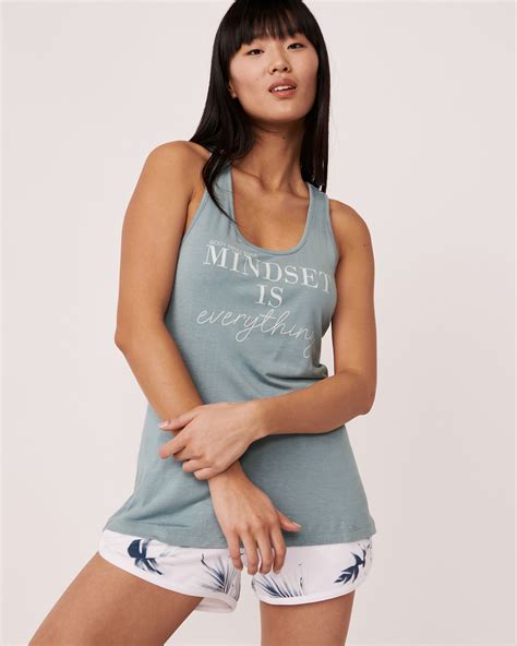 Racerback Scoop Neck Cami Blue Grey La Vie En Rose