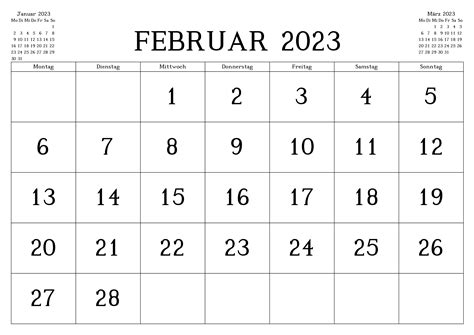 Kalender Februar 2023 Anpassen Docalendario