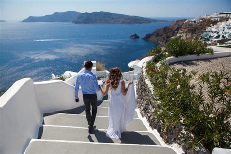 Santorini Uma Da Ilha A Mais Visitada De Grécia Imagem Editorial
