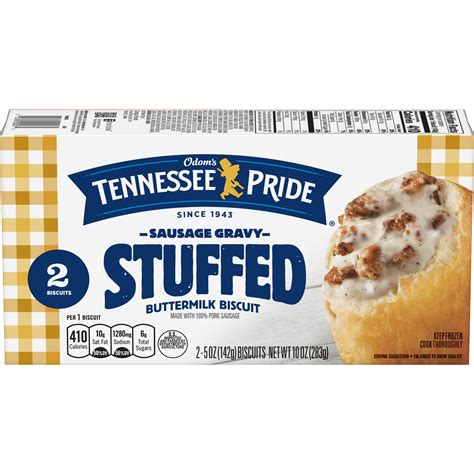 Odoms Tennessee Pride Frozen Sausage And Gravy Stuffed Biscuits 10