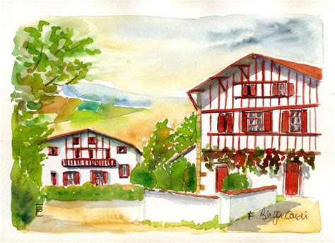 Aquarelles Le Pays Basque Artiste Peintre Francette Berger Cardi