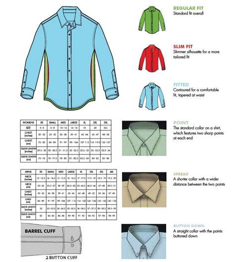 Mens Dress Shirt Size Chart