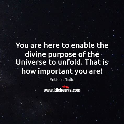 You Are Here To Enable The Divine Purpose Of The Universe To Idlehearts