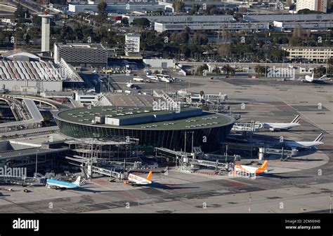 An Aerial View Shows The Terminal 2 At The Nice Cote Dazur