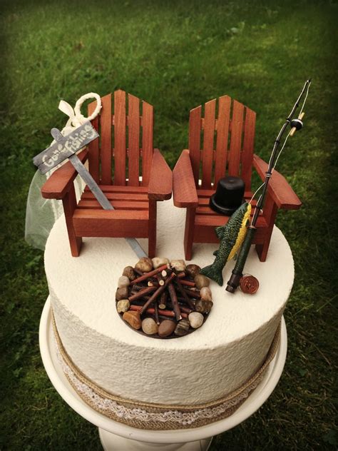 Rustic Fishing Wedding Cake Toppers Wedding Cake Topper Etsy