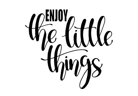 Enjoy The Little Things Hand Lettering Graphic By Santy Kamal