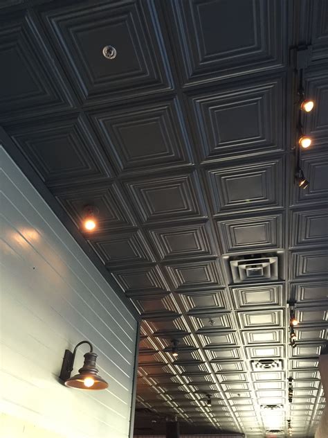 Painted Tin Tile Ceiling Tin Tiles Tin Ceiling Tiles Dining Area Areas Open Structures