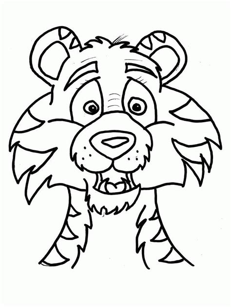 Tiger Face Coloring Page Clipart Best