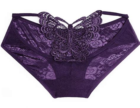 Free Shipping Fashion Sexy Lingerie Crotchless Lace Butterfly Panties