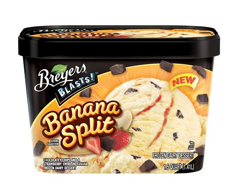 A Tub Of Banana Split Ice Cream With Chocolate Chips