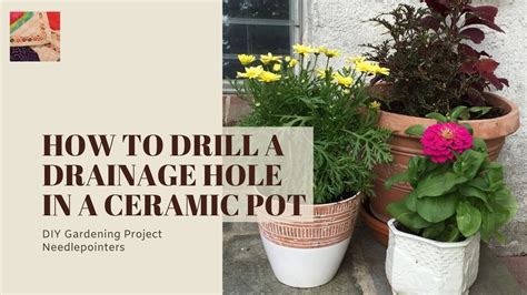 How To Drill A Drainage Hole In A Ceramic Flower Pot Or Planter Youtube