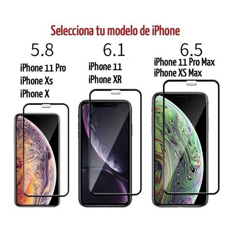 mica cristal templado 9d para iphone 11 pro max y iphone xs max