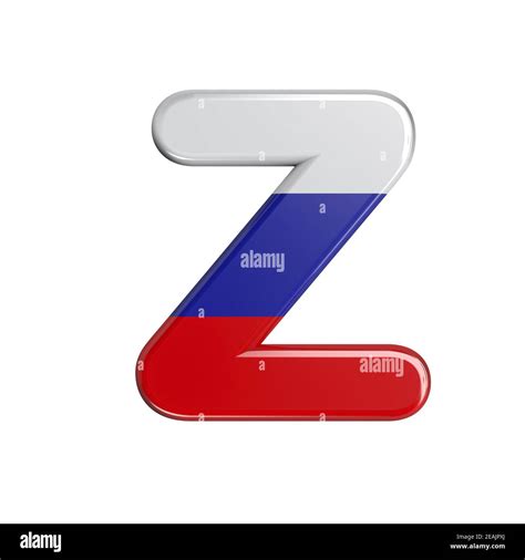 Russia Letter Z Upper Case 3d Russian Flag Font Suitable For Russia