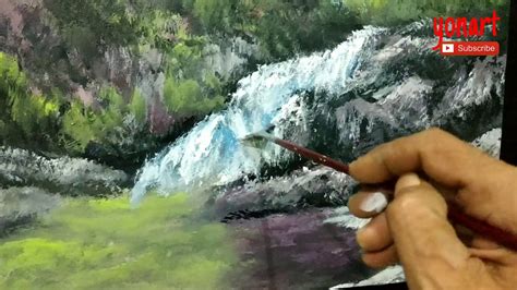 Ada beberapa pemandangan alam terindah dan terunik yang tersebar didunia. Cara melukis air terjun #Tutorial - YouTube