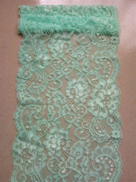 Mint Green Table Runner Mint Lace Table Runnermin Table Etsy